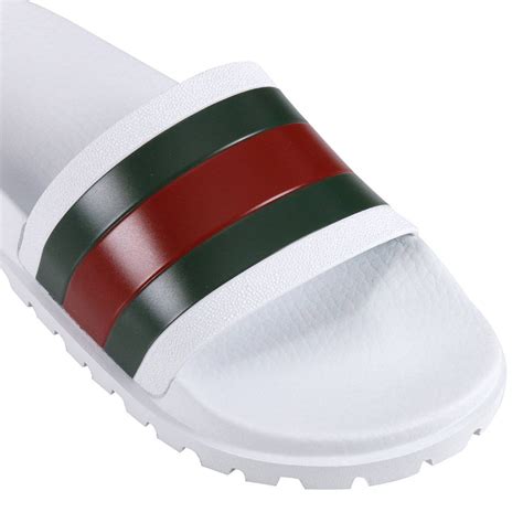 zapatos gucci blancos hombre|sandalias Gucci hombre.